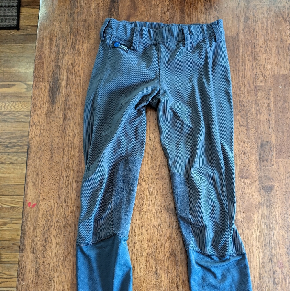 Grey Ride-on equestrian breeches kids large